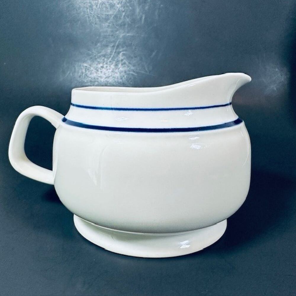 Elegance II Collection, Japan Mariner Blue Gravy Boat Blue Bands & Trim MINT